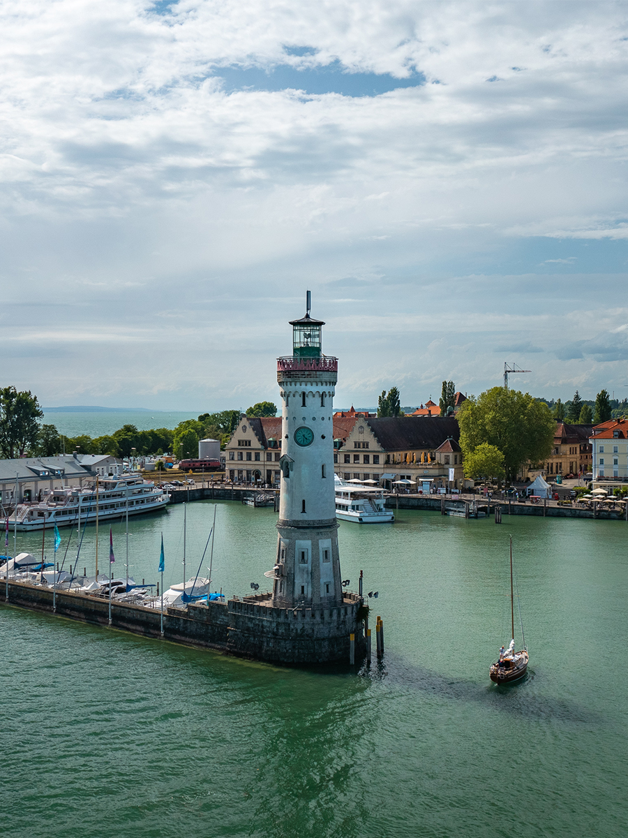 Lindau, Bodensee, Germany, Drone fotografie