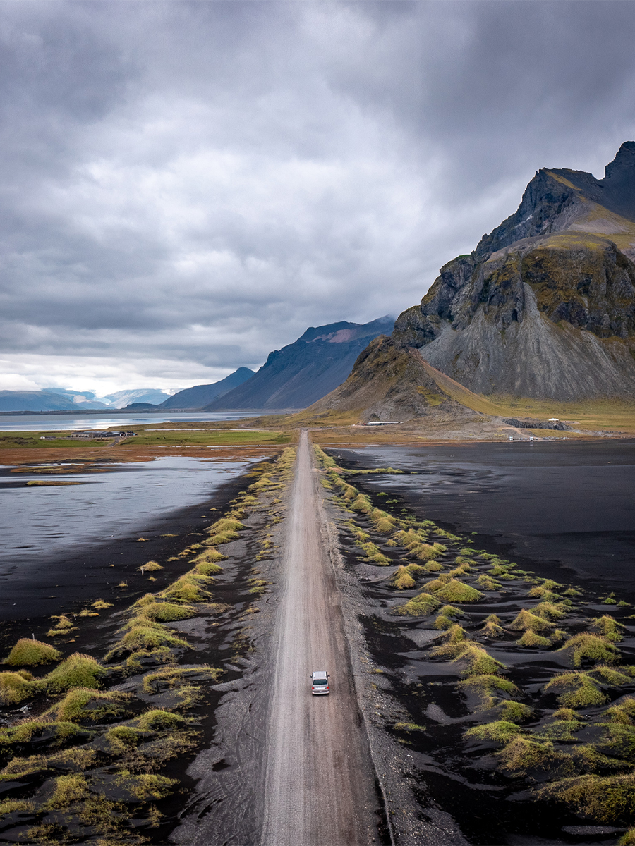 vestrahorn, ijsland, Drone fotografie